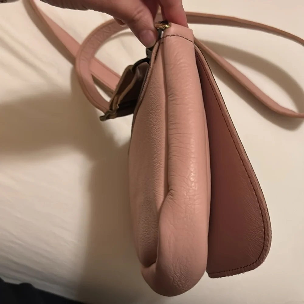 LV monogram and pink leather crossbody bag - Picture 7 of 12